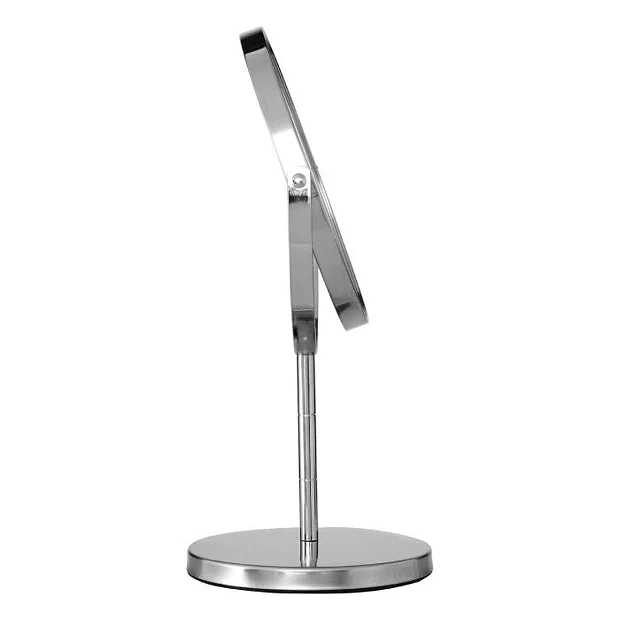 Silver Effect Metal Swivel Cosmetic Mirror 3 Silver Effect Metal Swivel Cosmetic Mirror