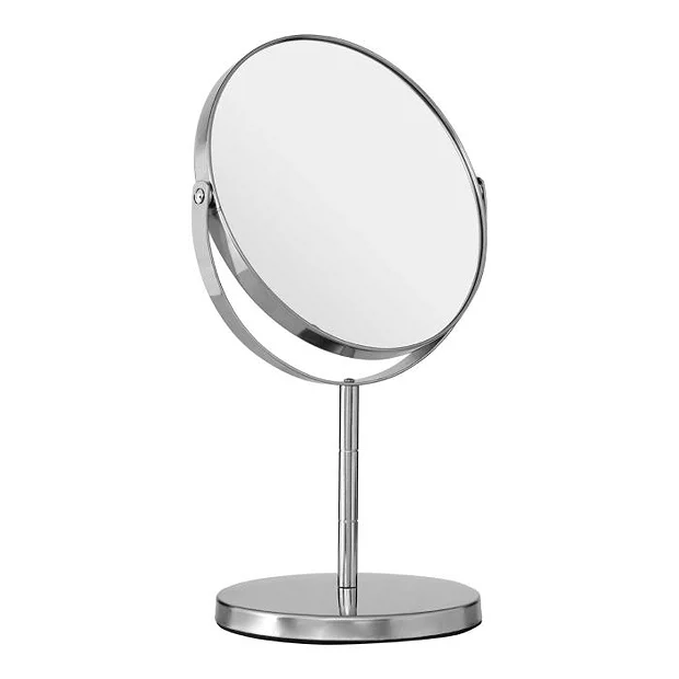 Silver Effect Metal Swivel Cosmetic Mirror 4 Silver Effect Metal Swivel Cosmetic Mirror - Image 2