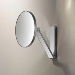 Keuco ILook Move Round Non-Illuminated Cosmetic Mirror - Chrome -Bathroom Furniture 17612010000 d1