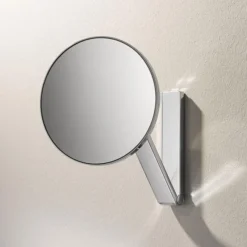 Keuco ILook Move Round Non-Illuminated Cosmetic Mirror - Chrome -Bathroom Furniture 17612010000 l