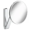 Keuco ILook Move Round Illuminated Cosmetic Mirror - Chrome