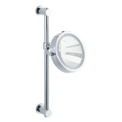 Wenko Power-Loc LED Carpi 5x Magnification Wall Mounted Mirror -Bathroom Furniture 20907100 d1