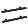 2 X Arezzo Industrial Style Knurled 'T' Bar Matt Black Handles (96mm Centres) 2 2 X Arezzo Industrial Style Knurled 'T' Bar Matt Black Handles (96mm Centres) -Bathroom Furniture 2xaz20l