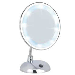 Wenko Style LED Comestic Mirror - 3x Magnification - Chrome