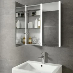 HIB Xenon 60 LED Mirror Cabinet -Bathroom Furniture 46100 d1 1
