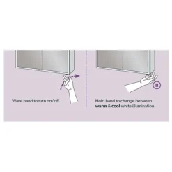 HIB Qubic 50 LED Aluminium Mirror Cabinet