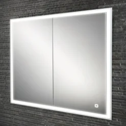HIB Vanquish 80 Recessed LED Aluminium Mirror Cabinet -Bathroom Furniture 47800 l