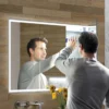 HIB Vanquish 120 Recessed LED Aluminium Mirror Cabinet