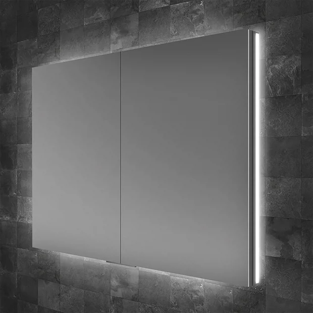 HIB Atrium 80 Semi-Recessed LED Aluminium Mirror Cabinet 4 HIB Atrium 80 Semi-Recessed LED Aluminium Mirror Cabinet - Image 2