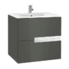 Roca Victoria-N 600m 2-Drawer Wall Hung Vanity Unit - Gloss Anthracite Grey