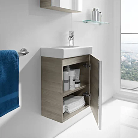 Roca Mini 450m Wall Hung Vanity Unit - Textured Grey 7 Roca Mini 450m Wall Hung Vanity Unit - Textured Grey - Image 5