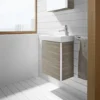 Roca Mini 450m Wall Hung Vanity Unit - Textured Grey -Bathroom Furniture 855873156 d4