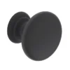 Heritage Black Round Knob 38mm -Bathroom Furniture ahbl106