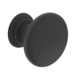 Heritage Black Round Knob 38mm