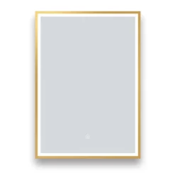Arezzo Brushed Brass 500 X 700mm Rectangular LED Illuminated Anti-Fog Bathroom Mirror 11 Arezzo Brushed Brass 500 X 700mm Rectangular LED Illuminated Anti-Fog Bathroom Mirror -Bathroom Furniture arzim06bb d4
