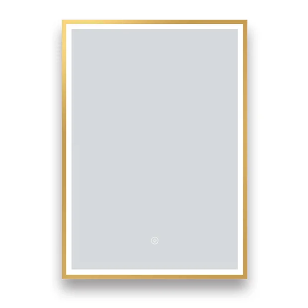 Arezzo Brushed Brass 500 X 700mm Rectangular LED Illuminated Anti-Fog Bathroom Mirror 6 Arezzo Brushed Brass 500 X 700mm Rectangular LED Illuminated Anti-Fog Bathroom Mirror - Image 4