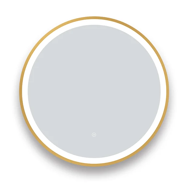 Arezzo Brushed Brass 600mm Round LED Illuminated Anti-Fog Bathroom Mirror 6 Arezzo Brushed Brass 600mm Round LED Illuminated Anti-Fog Bathroom Mirror - Image 4