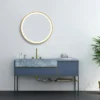Arezzo Brushed Brass 600mm Round LED Illuminated Anti-Fog Bathroom Mirror -Bathroom Furniture arzim08bb d4
