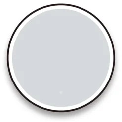 Arezzo Matt Black 700mm Round LED Illuminated Anti-Fog Bathroom Mirror 8 Arezzo Matt Black 700mm Round LED Illuminated Anti-Fog Bathroom Mirror -Bathroom Furniture arzim09mb d1