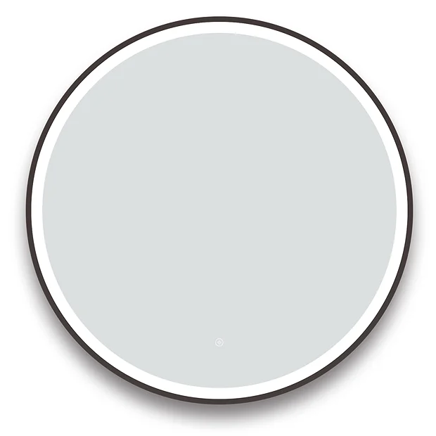 Arezzo Matt Black 800mm Round LED Illuminated Anti-Fog Bathroom Mirror 5 Arezzo Matt Black 800mm Round LED Illuminated Anti-Fog Bathroom Mirror - Image 3