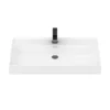 Arezzo Countertop Basin Unit - Concrete-Effect With Black Frame - 1000mm Inc. Basin