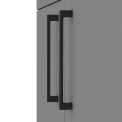 Arezzo 1000 Matt Grey Combination Furniture Pack (Matt Black Flush & Handles) -Bathroom Furniture az10lgmb n d2