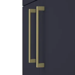 Arezzo 1100 Matt Blue Combination Furniture Pack (Brushed Brass Flush & Handles) -Bathroom Furniture az11lbbd2