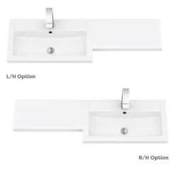 Arezzo 1100 Matt Green Combination Furniture Pack (Matt Black Flush & Handles) -Bathroom Furniture az11lgnmb d1