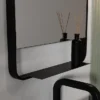Arezzo Matt Black 550 X 1000mm Mirror With Shelf -Bathroom Furniture az55100mb d3