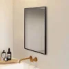 Arezzo Matt Black Square Edge 700 X 500 Mirror -Bathroom Furniture az57mb d2