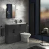 Arezzo Matt Black 700 X 500 Rectangular Mirror 1 Arezzo Matt Black 700 X 500 Rectangular Mirror -Bathroom Furniture az57mb d3