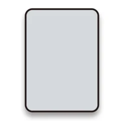 Arezzo Matt Black 700 X 500 Rectangular Mirror -Bathroom Furniture az57mb d4