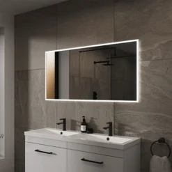 Arezzo 800 X 600mm LED Illuminated Bathroom Mirror With Shaver Socket & Anti-Fog 7 Arezzo 800 X 600mm LED Illuminated Bathroom Mirror With Shaver Socket & Anti-Fog -Bathroom Furniture az6270mb d1