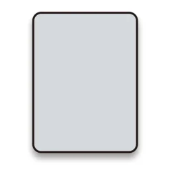 Arezzo Matt Black 800 X 600 Rectangular Mirror 7 Arezzo Matt Black 800 X 600 Rectangular Mirror -Bathroom Furniture az68cvmb d1