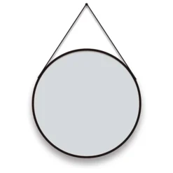 Arezzo Matt Black Hanging 600mm Round Bathroom Mirror 7 Arezzo Matt Black Hanging 600mm Round Bathroom Mirror -Bathroom Furniture az6hmmb d1