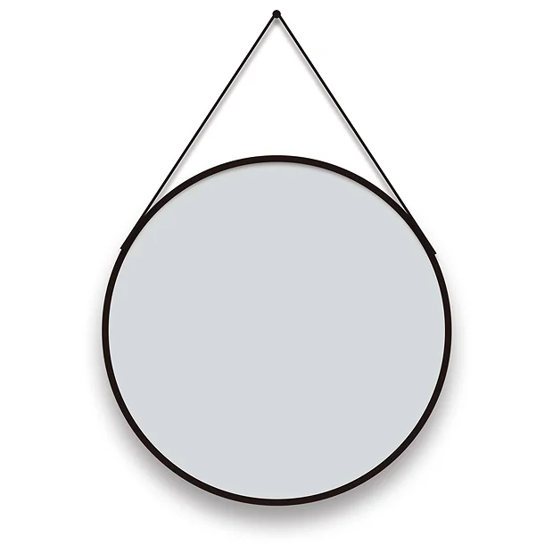 Arezzo Matt Black Hanging 600mm Round Bathroom Mirror 5 Arezzo Matt Black Hanging 600mm Round Bathroom Mirror - Image 3