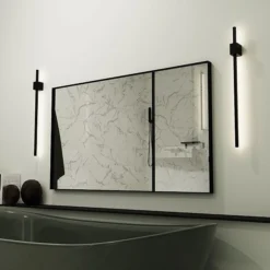 Arezzo Black 600 X 800mm Rectangular Mirror -Bathroom Furniture az6x8rmb d1