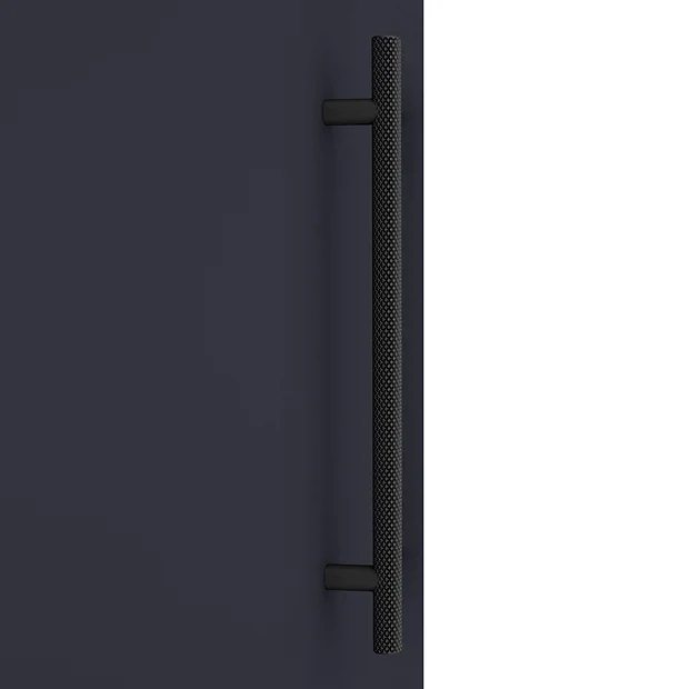 Arezzo Wall Hung Tall Storage Cabinet - Matt Blue - With Industrial Style Black Handle 5 Arezzo Wall Hung Tall Storage Cabinet - Matt Blue - With Industrial Style Black Handle - Image 3