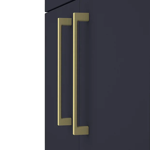 Arezzo 600 Matt Blue Floor Standing Vanity Unit With Brushed Brass Handles 6 Arezzo 600 Matt Blue Floor Standing Vanity Unit With Brushed Brass Handles - Image 4