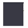 Arezzo Wall Hung Countertop Vanity Unit - Matt Blue - 600mm With Brushed Brass Handle -Bathroom Furniture azb6whwbb d4