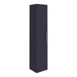 Arezzo Blue Floor Standing Vanity Unit, Tall Cabinet + Toilet Pack With Chrome Handles -Bathroom Furniture azbchfsp1 d6