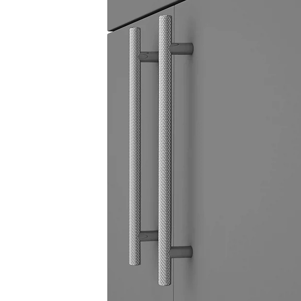 Arezzo Floor Standing Vanity Unit - Matt Grey - 500mm With Industrial Style Chrome Handles 6 Arezzo Floor Standing Vanity Unit - Matt Grey - 500mm With Industrial Style Chrome Handles - Image 4
