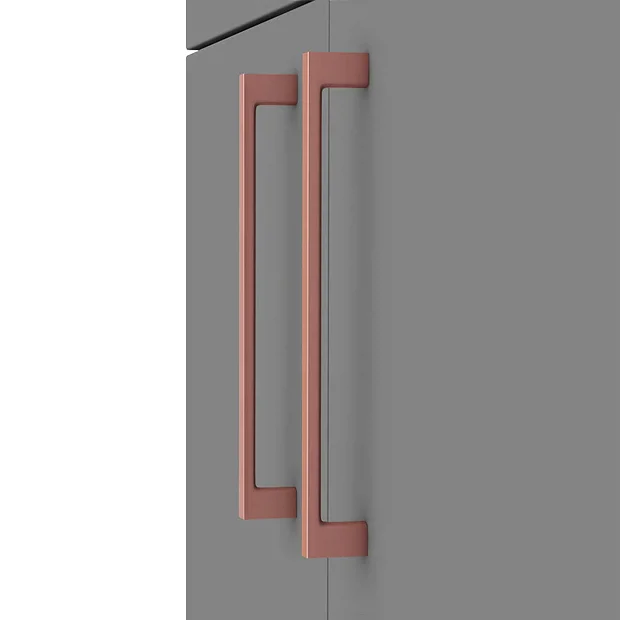 Arezzo 600 Matt Grey Floor Standing Vanity Unit With Rose Gold Handles 7 Arezzo 600 Matt Grey Floor Standing Vanity Unit With Rose Gold Handles - Image 5