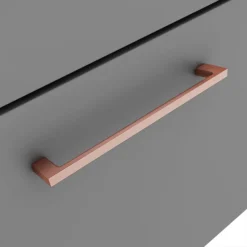 Arezzo Grey Wall Hung Sink Vanity Unit + Toilet Package With Rose Gold Handle -Bathroom Furniture azgrgwhp1 d3