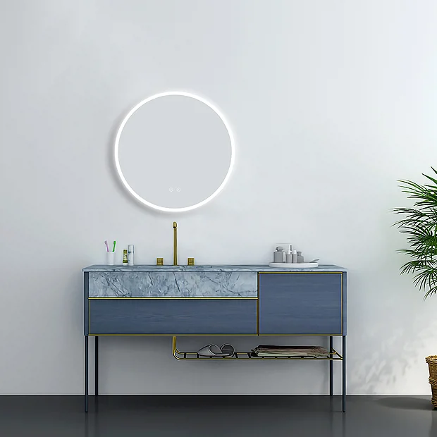Arezzo 600mm Round Colour Changing LED Illuminated Bathroom Mirror With Bluetooth + Anti-Fog 7 Arezzo 600mm Round Colour Changing LED Illuminated Bathroom Mirror With Bluetooth + Anti-Fog - Image 5