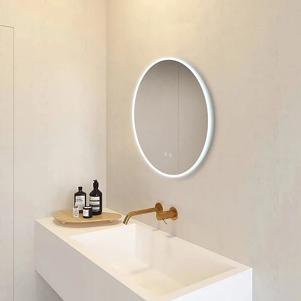Arezzo 600mm Round Colour Changing LED Illuminated Bathroom Mirror With Bluetooth + Anti-Fog 8 Arezzo 600mm Round Colour Changing LED Illuminated Bathroom Mirror With Bluetooth + Anti-Fog - Image 6