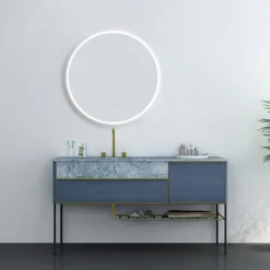 Arezzo 700mm Round Colour Changing LED Illuminated Bathroom Mirror With Bluetooth + Anti-Fog -Bathroom Furniture azmir028 d3