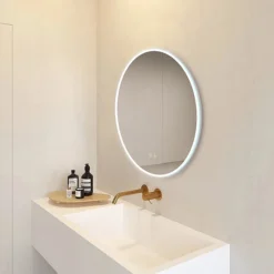 Arezzo 700mm Round Colour Changing LED Illuminated Bathroom Mirror With Bluetooth + Anti-Fog -Bathroom Furniture azmir028 d4