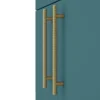 Arezzo Floor Standing Vanity Unit - Matt Green - 500mm With Industrial Style Brushed Brass Handles -Bathroom Furniture aztg5fsvbbis d3