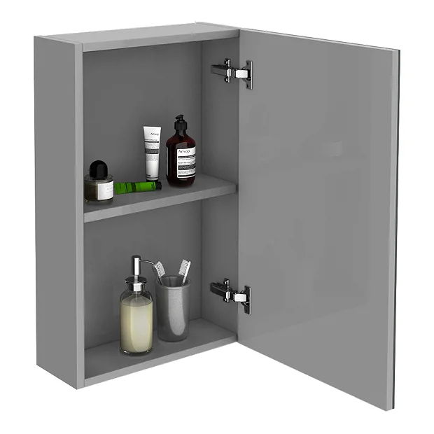 Brooklyn 450mm Grey Mist Bathroom Mirror Unit 3 Brooklyn 450mm Grey Mist Bathroom Mirror Unit